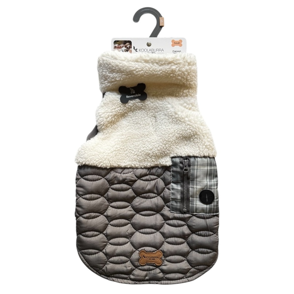 NWT Koolaburra by UGG Carson Reversible Flannel & Sherpa Pet Vest